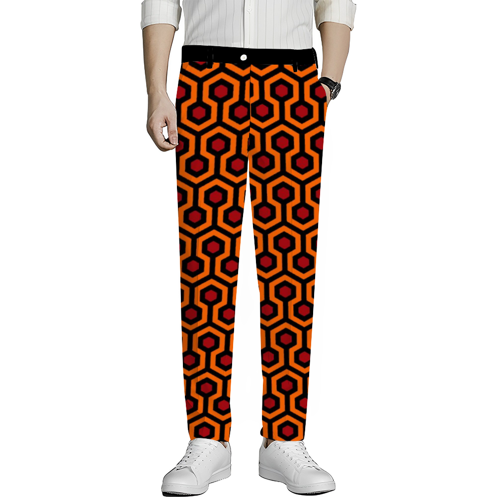 grey dress pants black vest The Shining Overlook Hotel Pattern Casual-Dress Pants, S