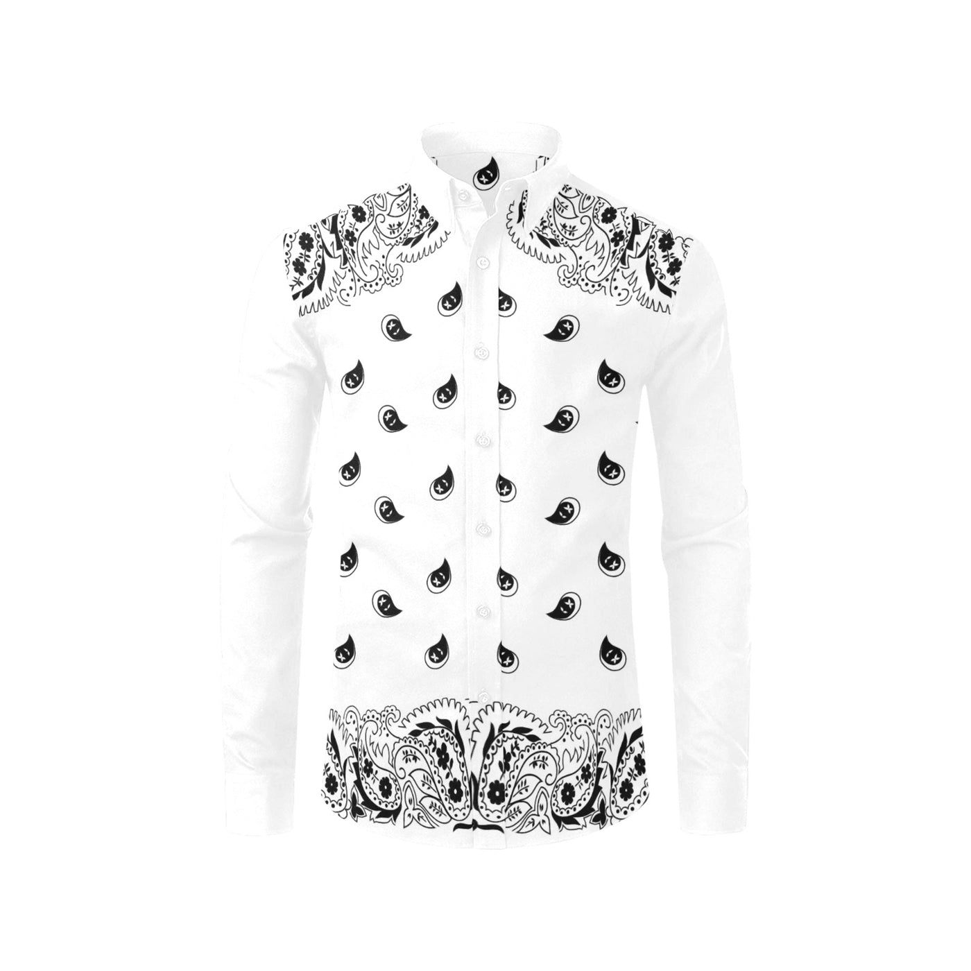 Bandana Pattern Elegant Long Sleeve Shirt