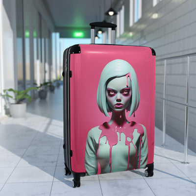 Creepy Melting Doll Pop Surreal Travel Suitcase Luggage