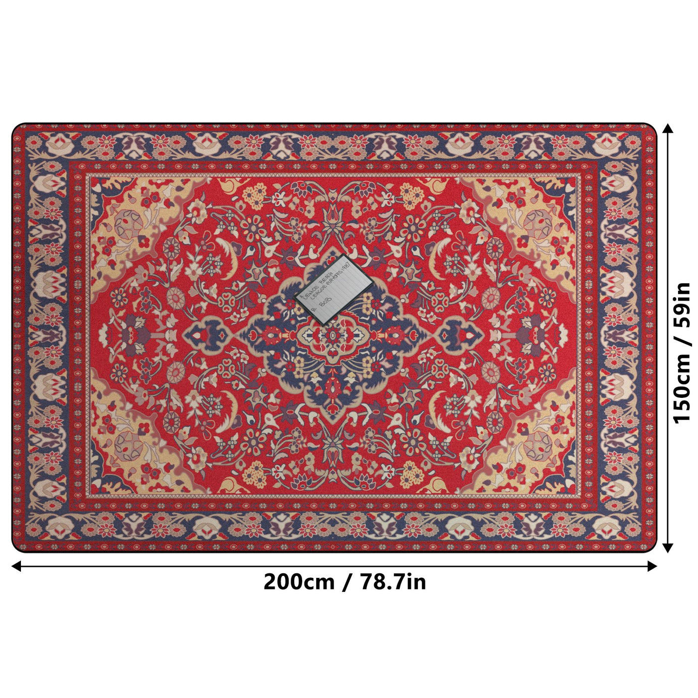 Lebowskis Rug with The Dudes Bowling Tape Living Room Carpet (200cm x 150cm)