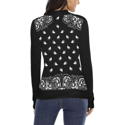 Women's All Over Print Mock Neck Sweater (H43)