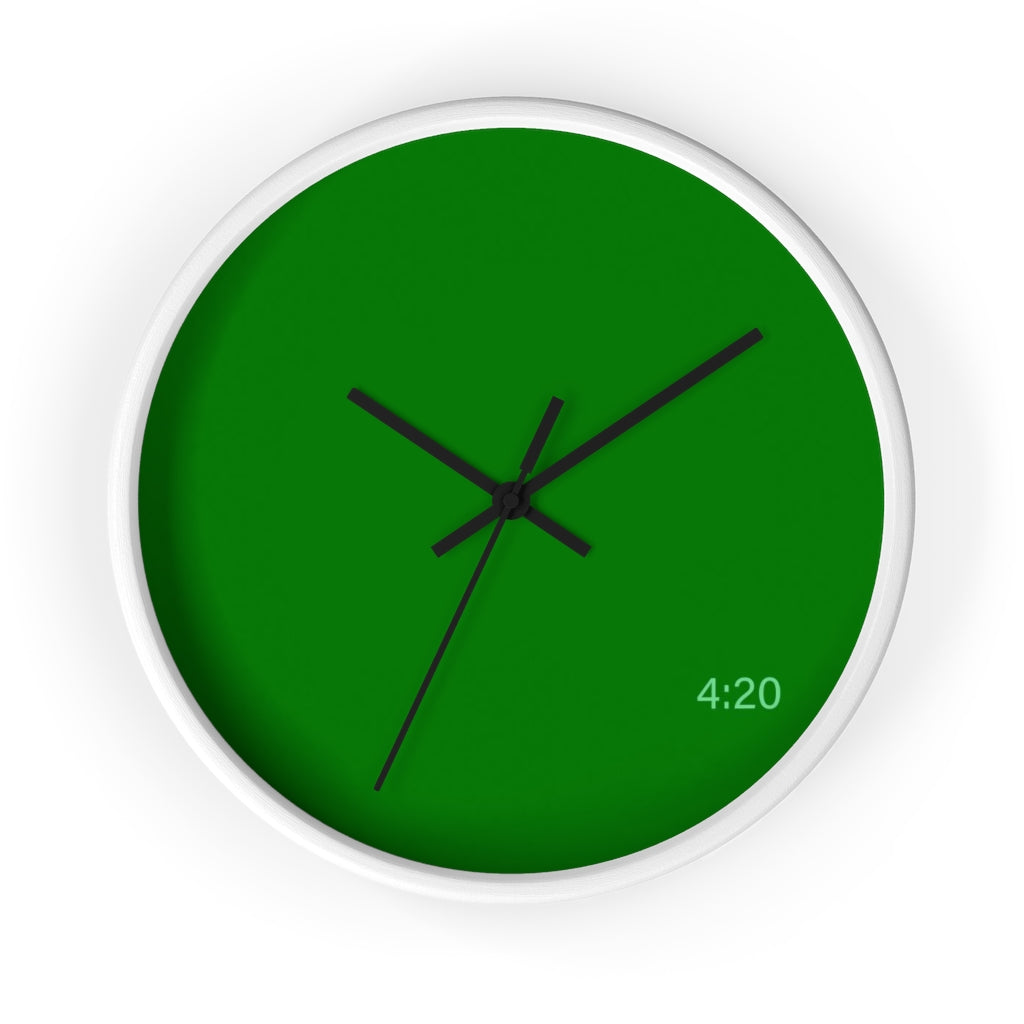 4:20 Wall Clock | Minimalistic Code Green
