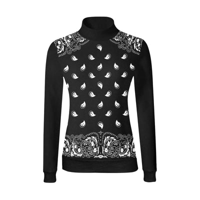 Women's All Over Print Mock Neck Sweater (H43)