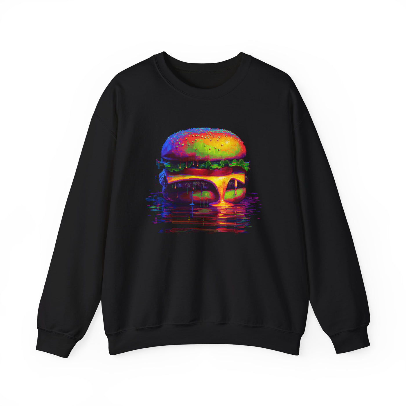 Glitchy CTR Screen Cheeseburger Classic Sweatshirt