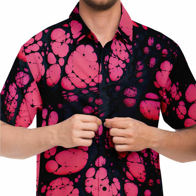 Black & Pink Melted Plastic Effect | Retro pop Short Sleeves Shirt