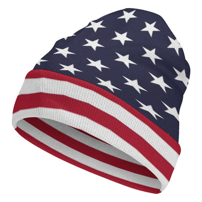 USA American Flag Stars & Stripes Cuffed Beanie
