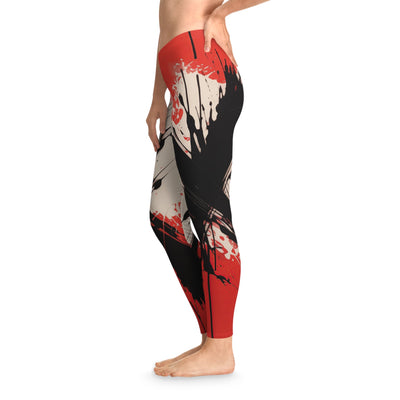 Abstract X Cross Stretching Leggings