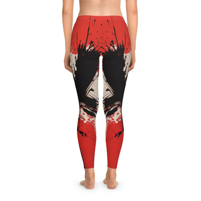 Abstract X Cross Stretching Leggings
