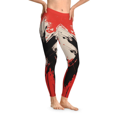 Abstract X Cross Stretching Leggings