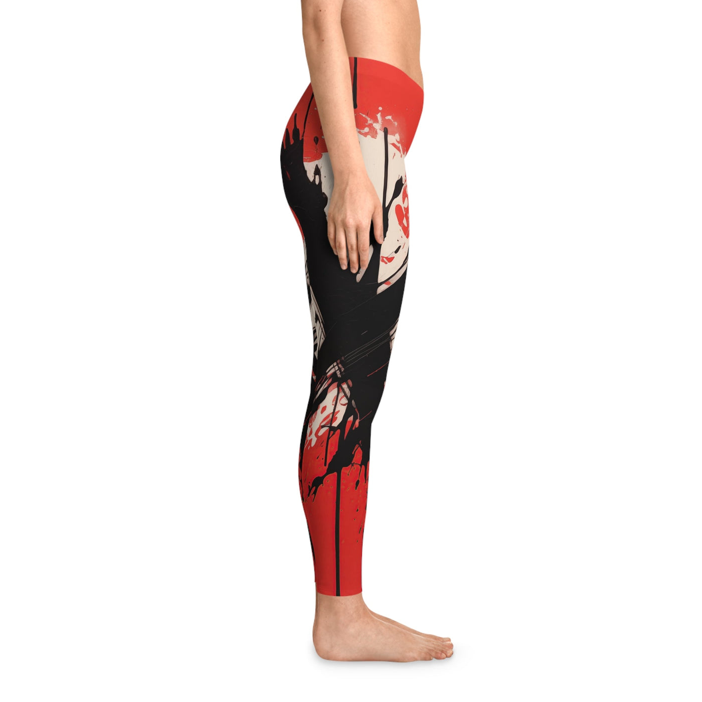 Abstract X Cross Stretching Leggings