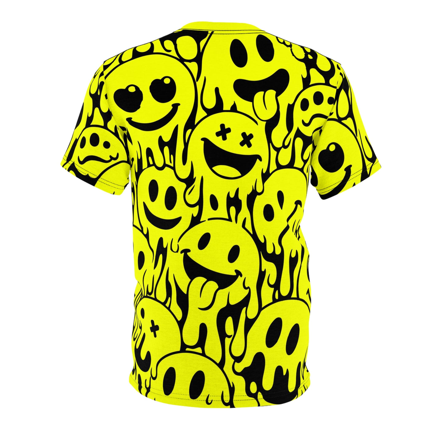 Acid House Melting Smiley Pattern Retro Pop T-shirt