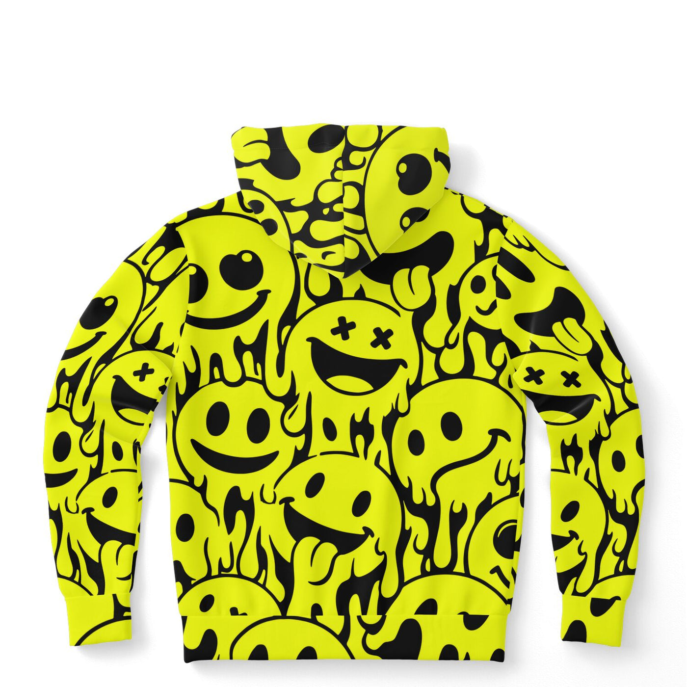 Acid House Melting Smileys Pattern Retro Pop Hoodie