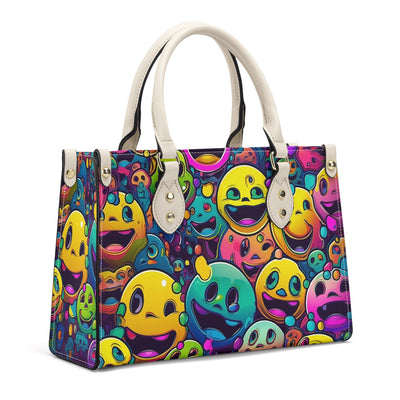 Acid House Smiley Pattern Luxury Women Tote Handbag