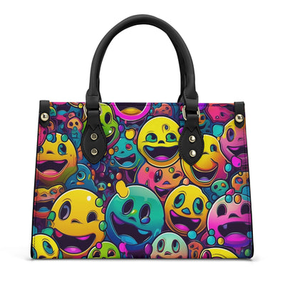 Acid House Smiley Pattern Luxury Women Tote Handbag