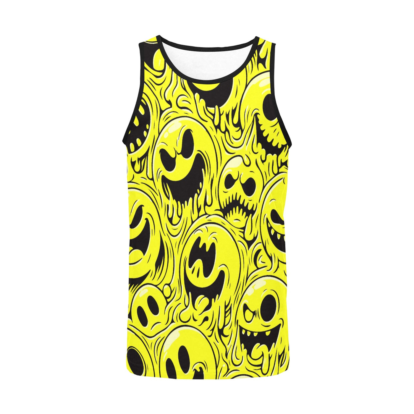 Acid Smiley Tank Top – Dripping Yellow Chaos 😜🖤