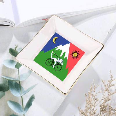 Albert Hofmann Bicycle Day Tray – Psychedelic Ceramic Dish with Trippy LSD Art