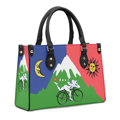 Albert Hofmann Psychedelic Bike Ride luxury PU Handbag