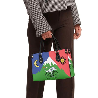 Albert Hofmann Psychedelic Bike Ride luxury PU Handbag