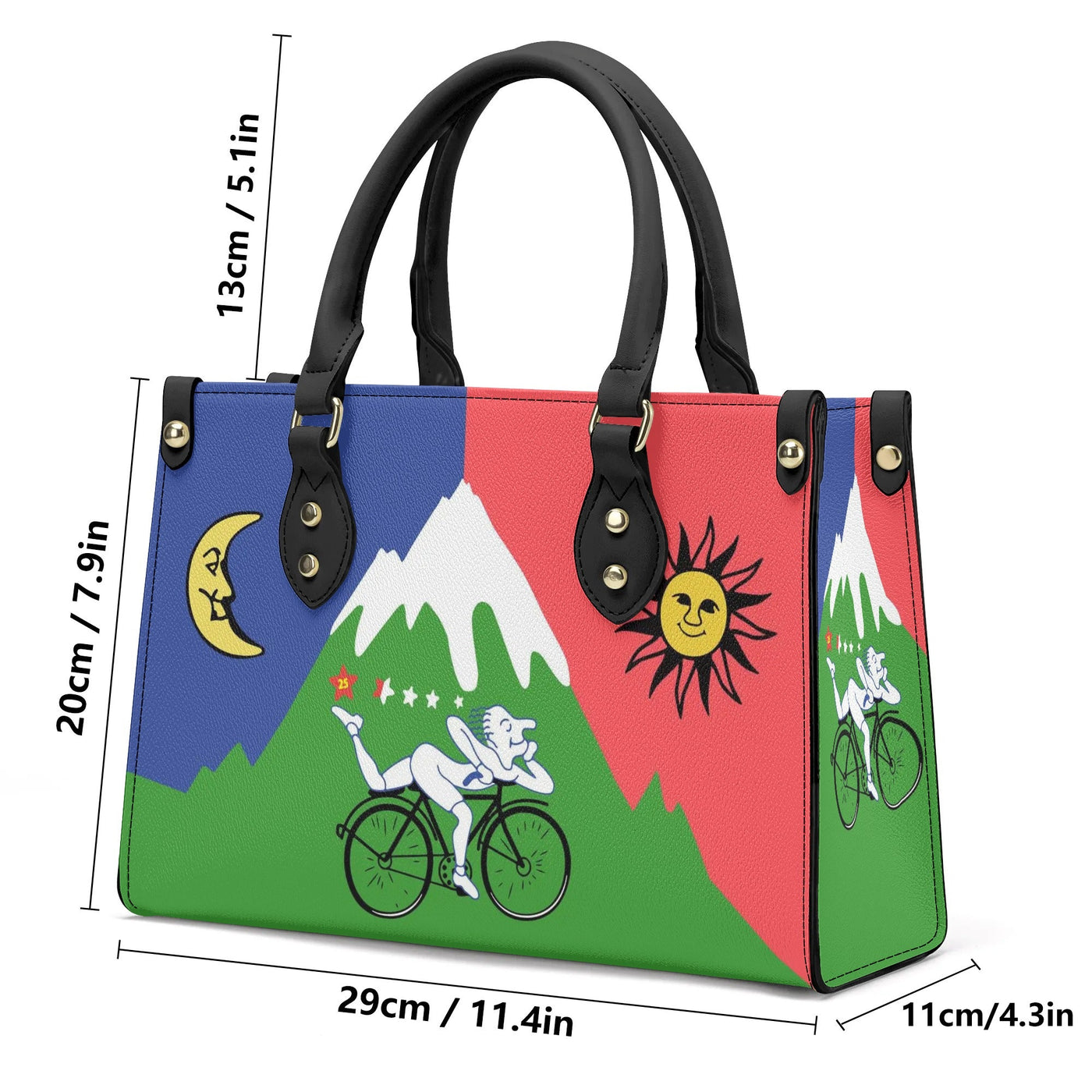 Albert Hofmann Psychedelic Bike Ride luxury PU Handbag