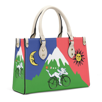 Albert Hofmann Psychedelic Bike Ride luxury PU Handbag