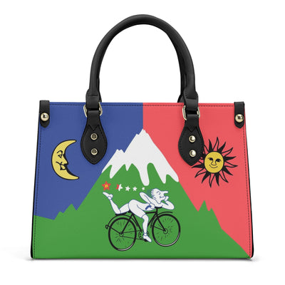 Albert Hofmann Psychedelic Bike Ride luxury PU Handbag