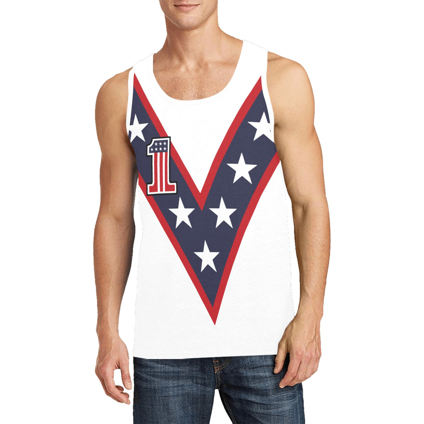 American Daredevil Tank – Retro Stuntman Stars & Stripes