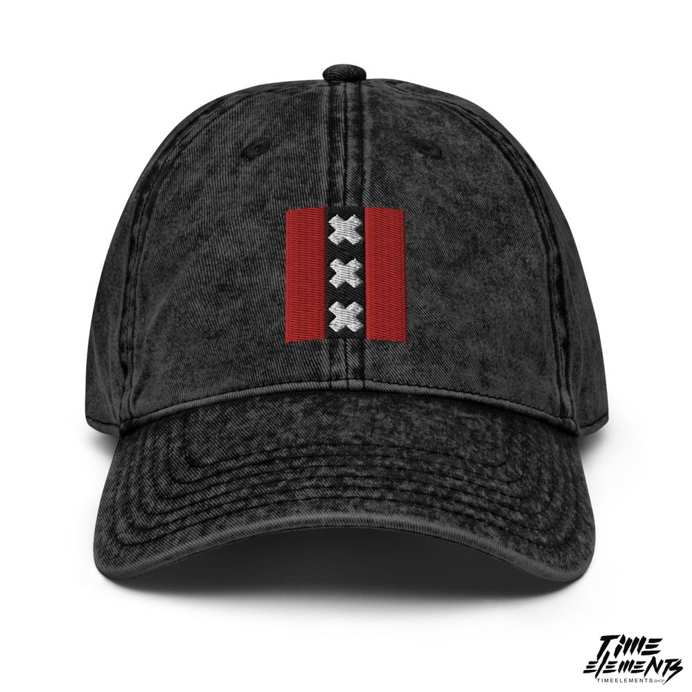 Amsterdam Flag Dad Hat Embroidered