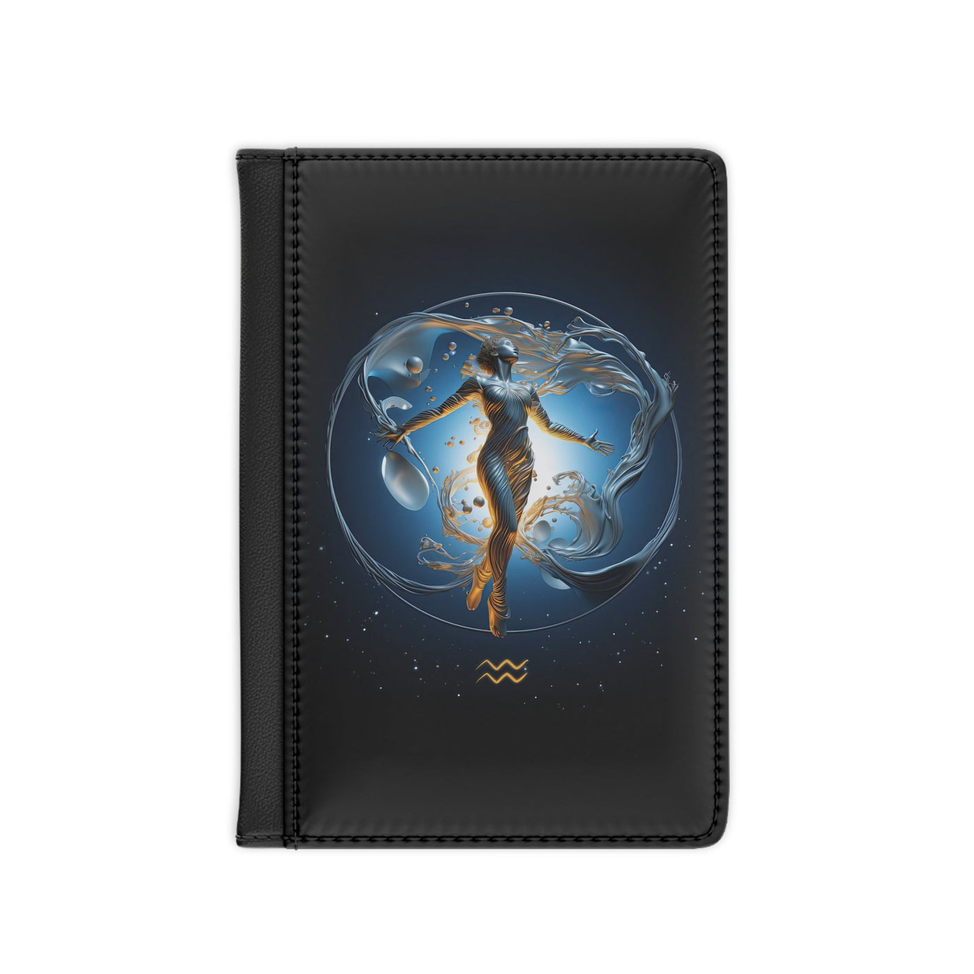 Aquarius Zodiac Sign Passport Cover