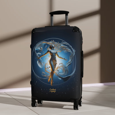 Aquarius Zodiac Sign Travel Suitcase Luggage