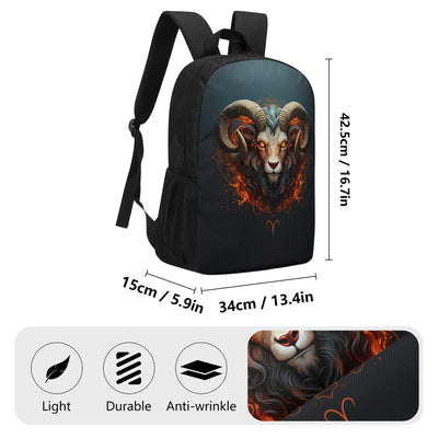 Aries Zodiac Sign, 17'' Backpack