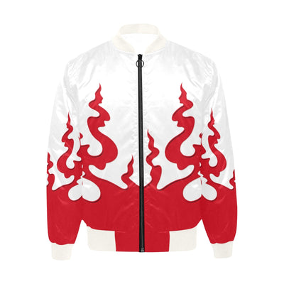 Asian Flames Quilted Bomber Jacket