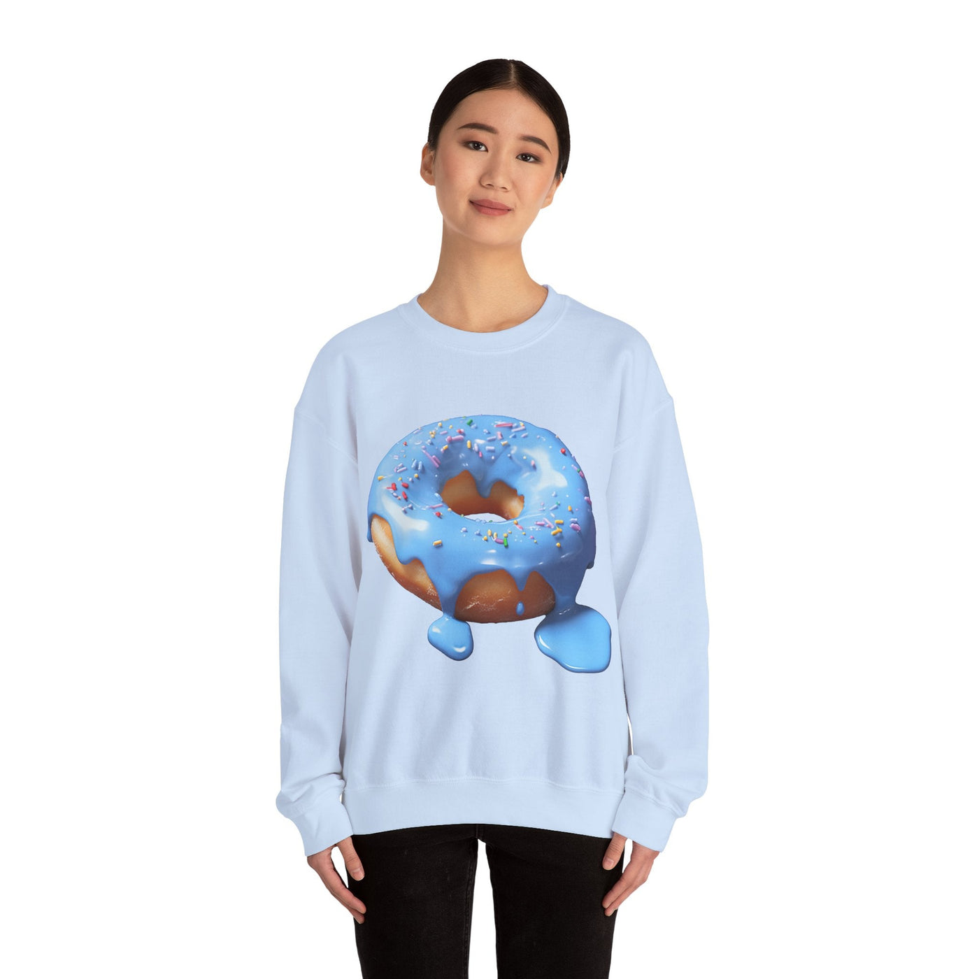 Baby Blue Donut With Meting Glaze Sweatshirt