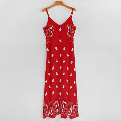 Bandana Print Sling Maxi Dress - Boho style