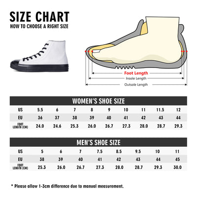 Beetlejuice & Sandworm High Top Canvas Sneakers (Women's sizes)