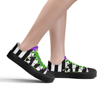 Beetlejuice & Sandworm Low Top Canvas Sneakers (Women's sizes)
