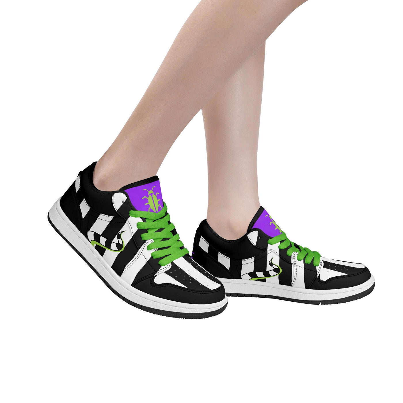 Beetlejuice & Sandworm Low Tops Skateboard Sneakers V2 (Women's Sizes)
