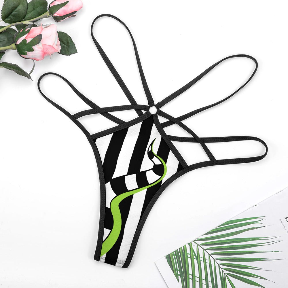 Beetlejuice & Sandworm Strappy T-back Thong