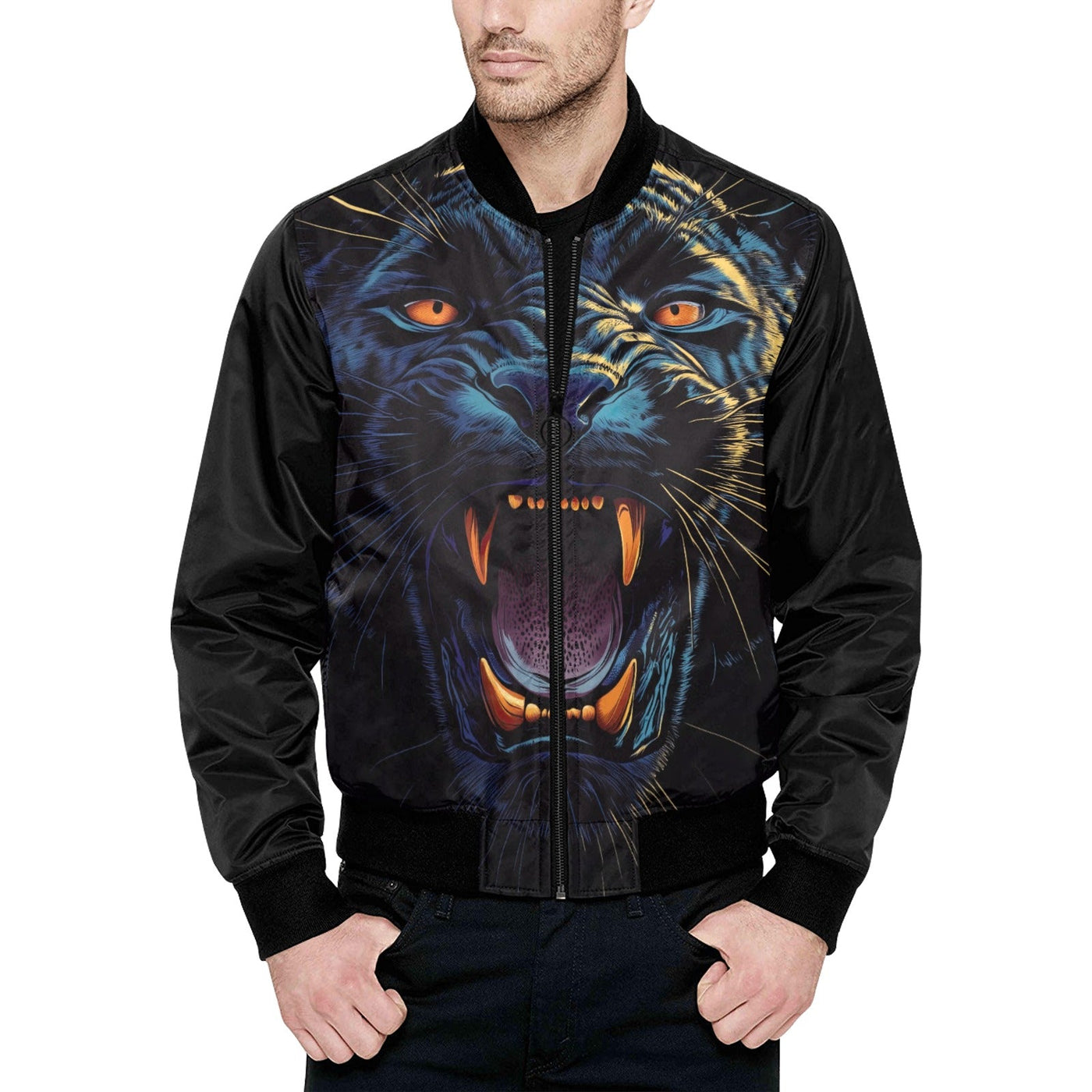 Black Panther Quilted Bomber Jacket