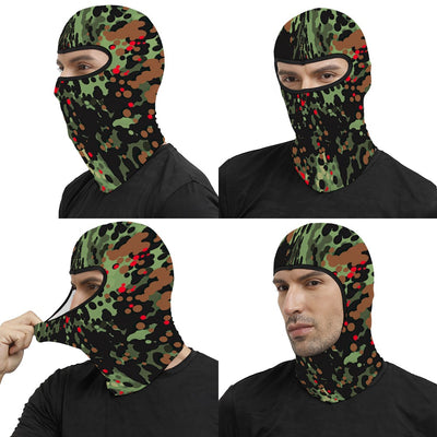Bloody Flecktarn Camo Balaclava – Military Pattern Ski Mask with Dark Edge