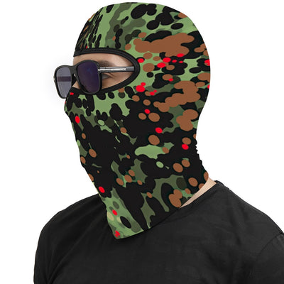 Bloody Flecktarn Camo Balaclava – Military Pattern Ski Mask with Dark Edge