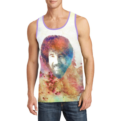 Bob Ross Tribute Tank Top – Watercolor Psychedelic Art Shirt