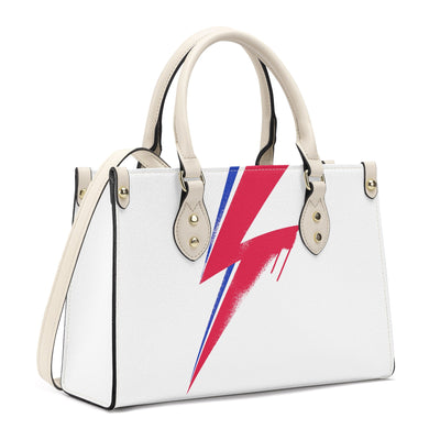 Bowie Thunderbolt Spray Paint Effect Luxury Tote Handbag