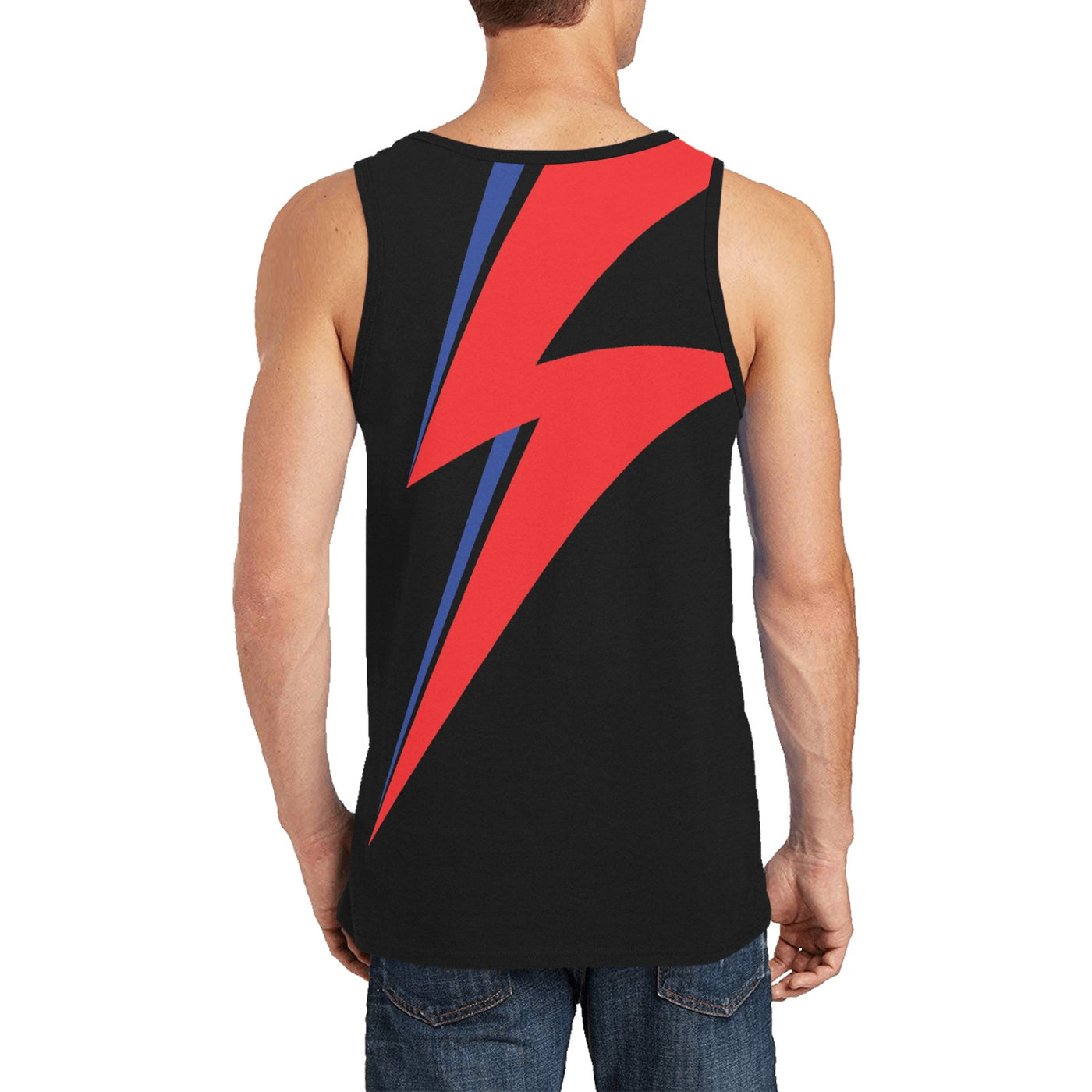 Bowie Thunderbolt Tank – Aladdin Sane Lightning Bolt Top