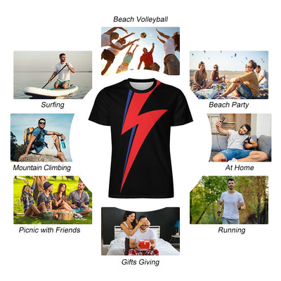 Bowie's Thunderbolt Aladdin Sane T-shirt Icy Silk