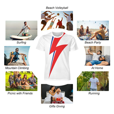 Bowie's Thunderbolt Aladdin Sane T-shirt Icy Silk