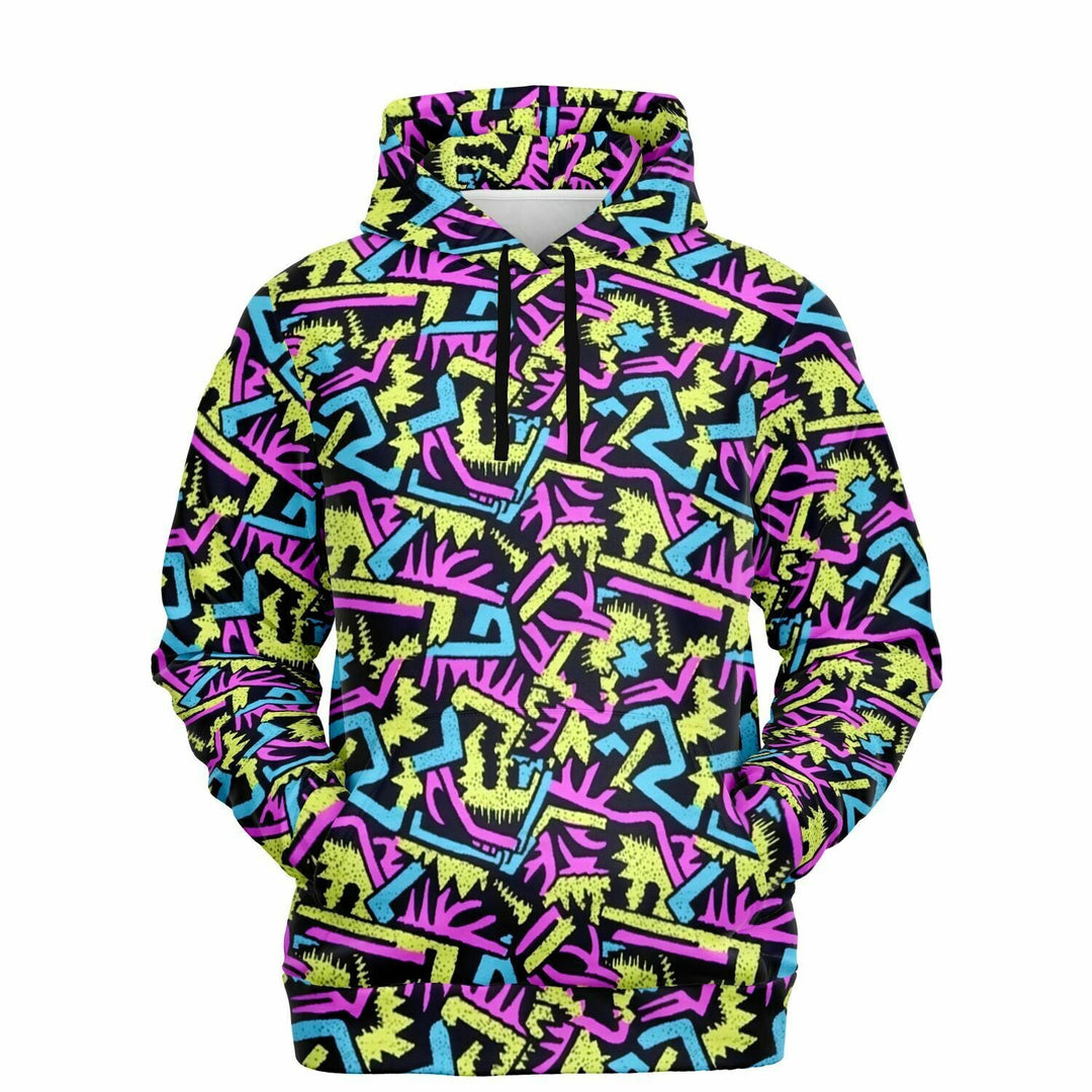 CMYK 90's Retro Pop Pattern - Surf Style Fashion Hoodie