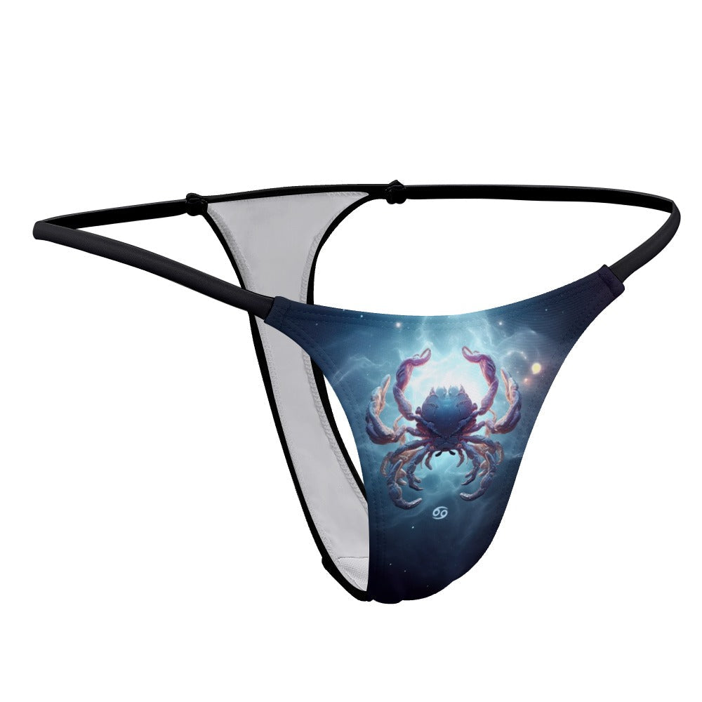 Cancer Zodiac Sign Ladies Thin Thong