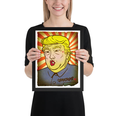 China-Trump 4/4 - Framed Poster | Trump Meme Artwork