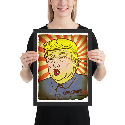 China-Trump 4/4 - Framed Poster | Trump Meme Artwork