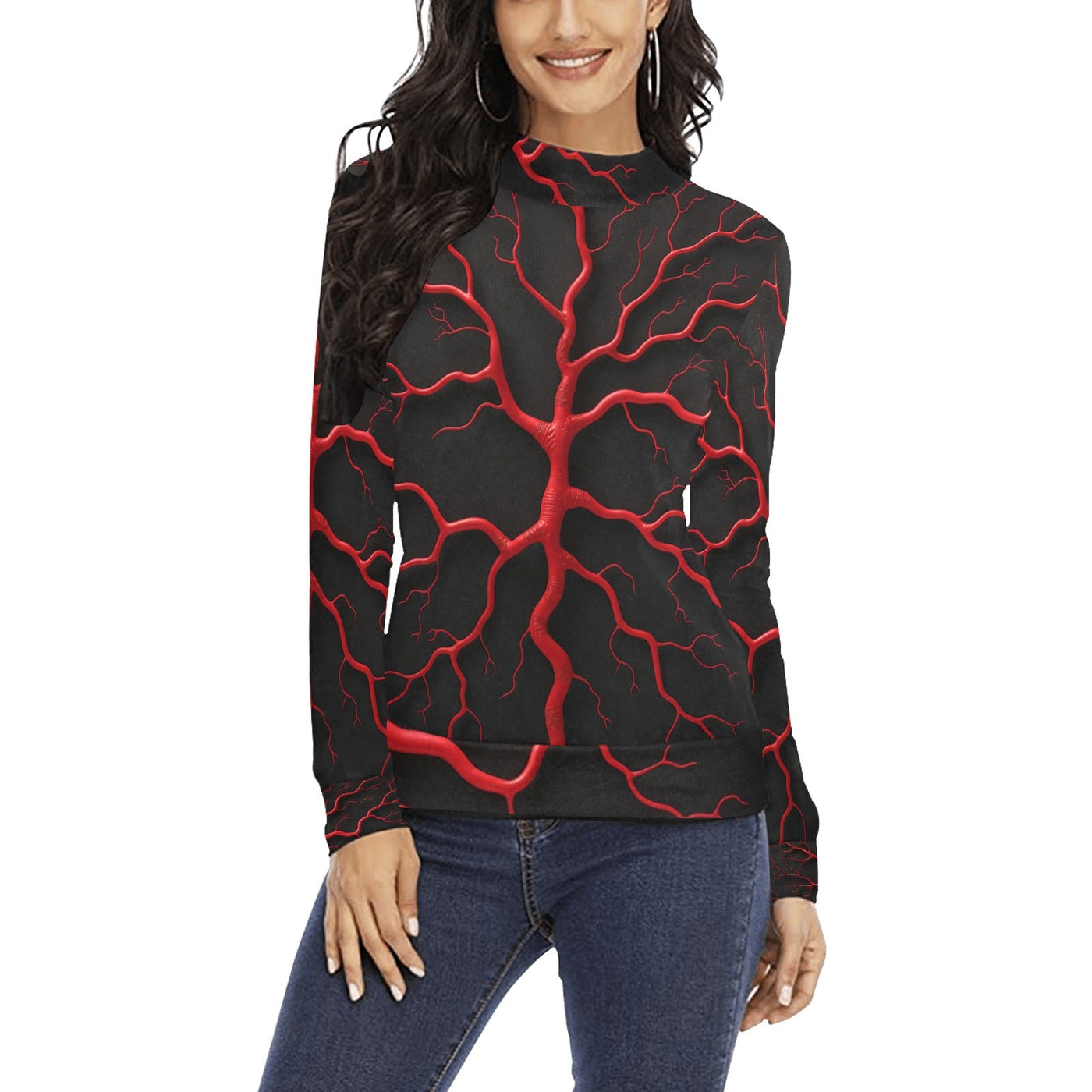 Circulatory System Mock Neck Sweater